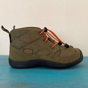KEEN Kids 'Howser II' Chukka Waterproof Boots In Olive Green Sz 1Y